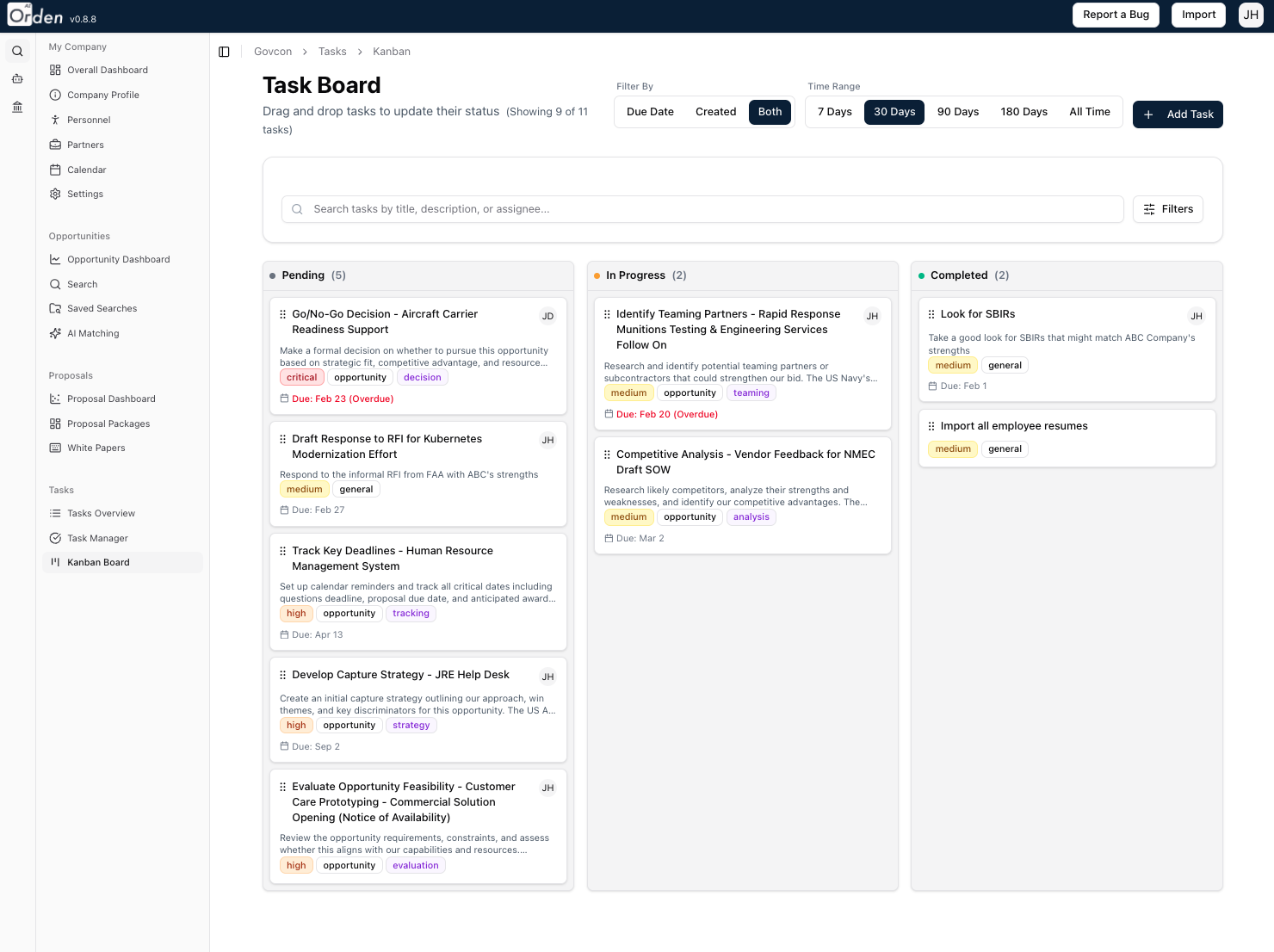 Kanban Dashboard