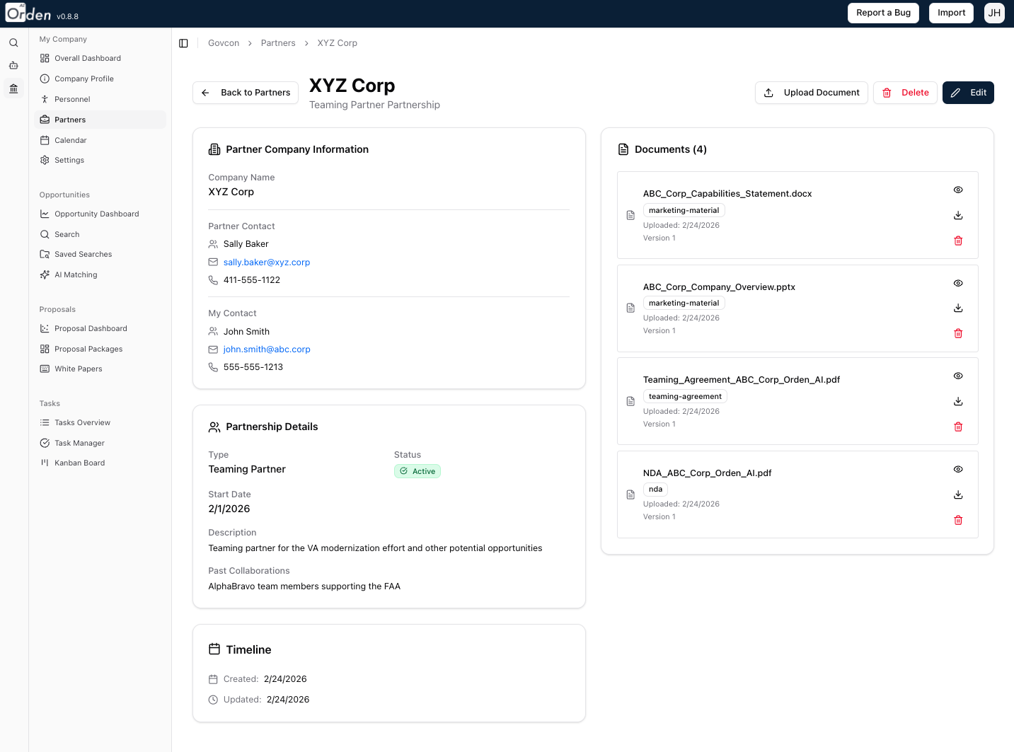 Company Metrics Dashboard